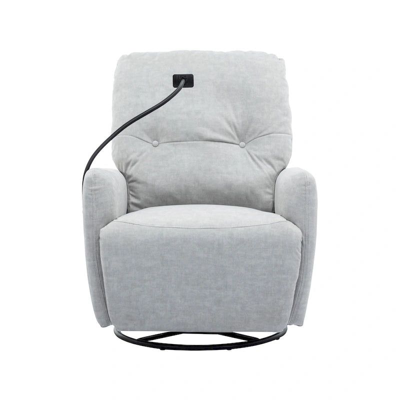 270 Degree Swivel Electric Recliner Home Theater Seating Single Reclining Sofa Rocking Motion Recliner with a Phone Holder for L