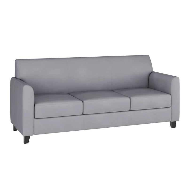Leather & Polyurethane Sofa with Clean Line Stitched Frame - 70"W x 29"D x 32.25"H