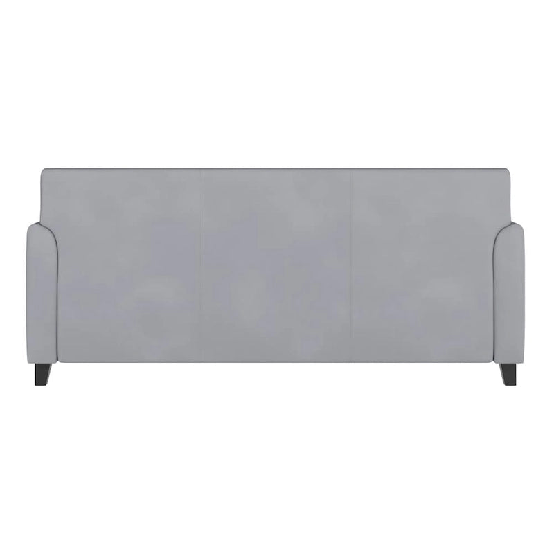Canapé en cuir et polyuréthane avec cadre surpiqué aux lignes épurées - 70"L x 29"P x 32,25"H