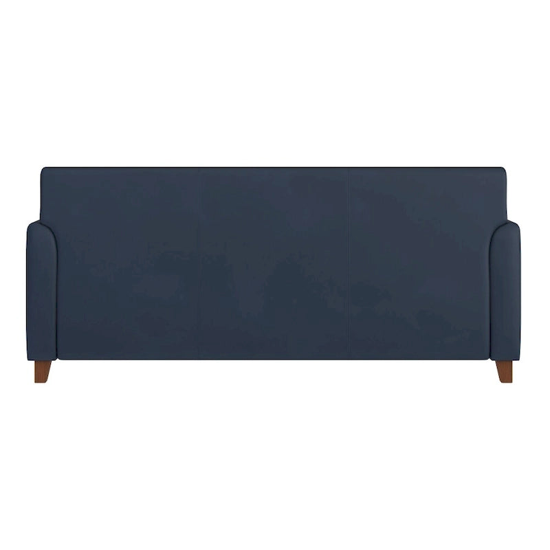 Canapé en cuir et polyuréthane avec cadre surpiqué aux lignes épurées - 70"L x 29"P x 32,25"H