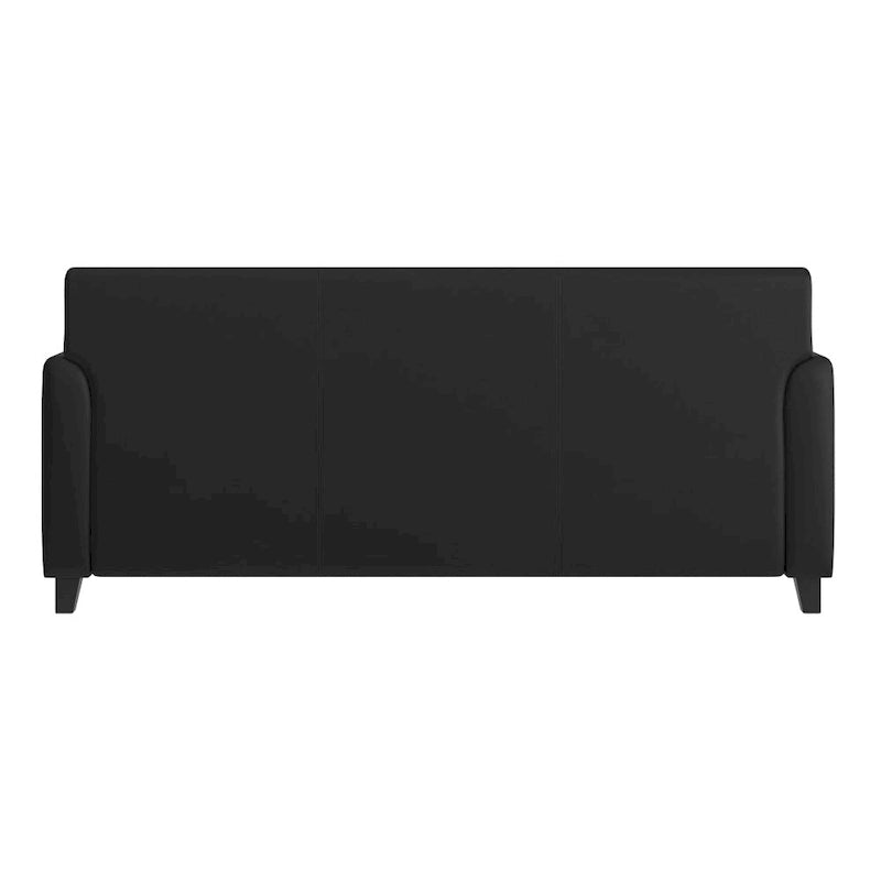 Canapé en cuir et polyuréthane avec cadre surpiqué aux lignes épurées - 70"L x 29"P x 32,25"H
