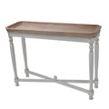 42 Brown White Casual Style Distressed Finished Rectangular End Table