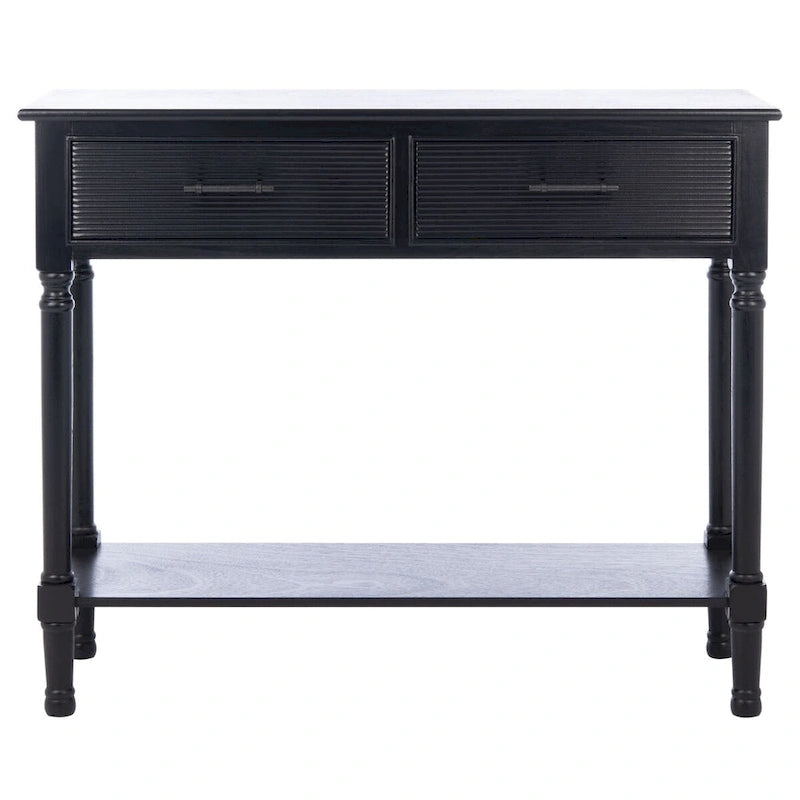 2-Drawer Console Table, Traditional Contemporary - 35.5"W x 13"D x 29.5"H