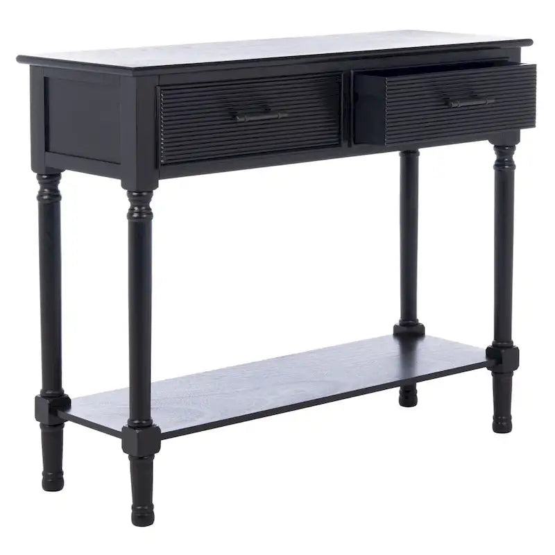 2-Drawer Console Table, Traditional Contemporary - 35.5"W x 13"D x 29.5"H