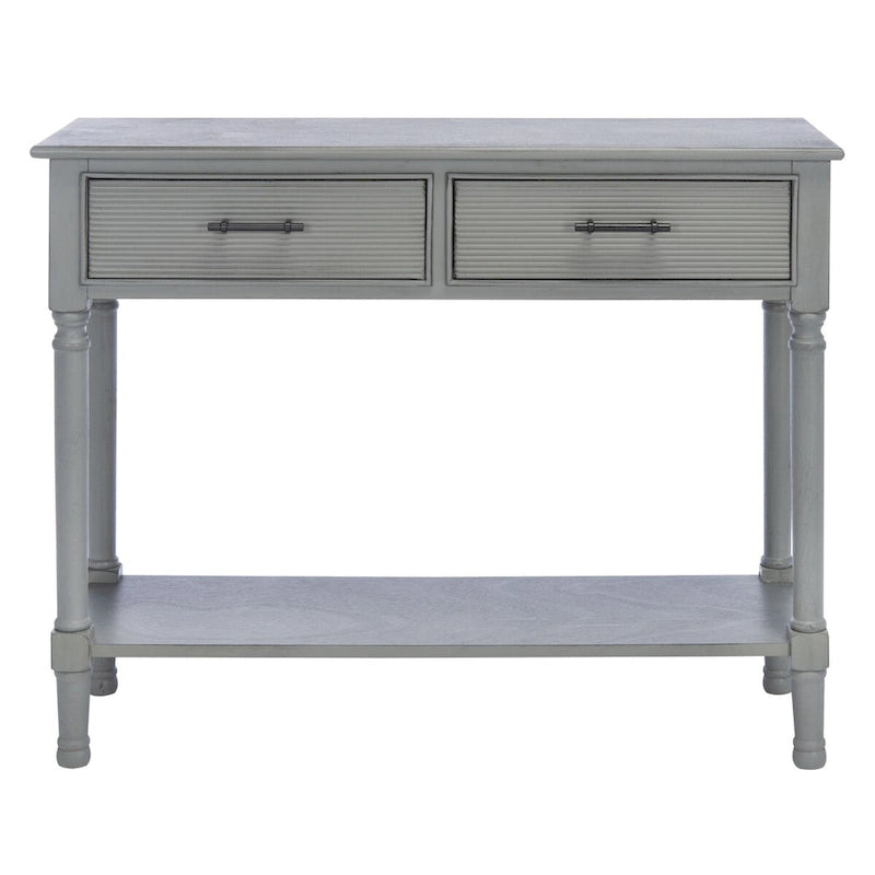 2-Drawer Console Table, Traditional Contemporary - 35.5"W x 13"D x 29.5"H