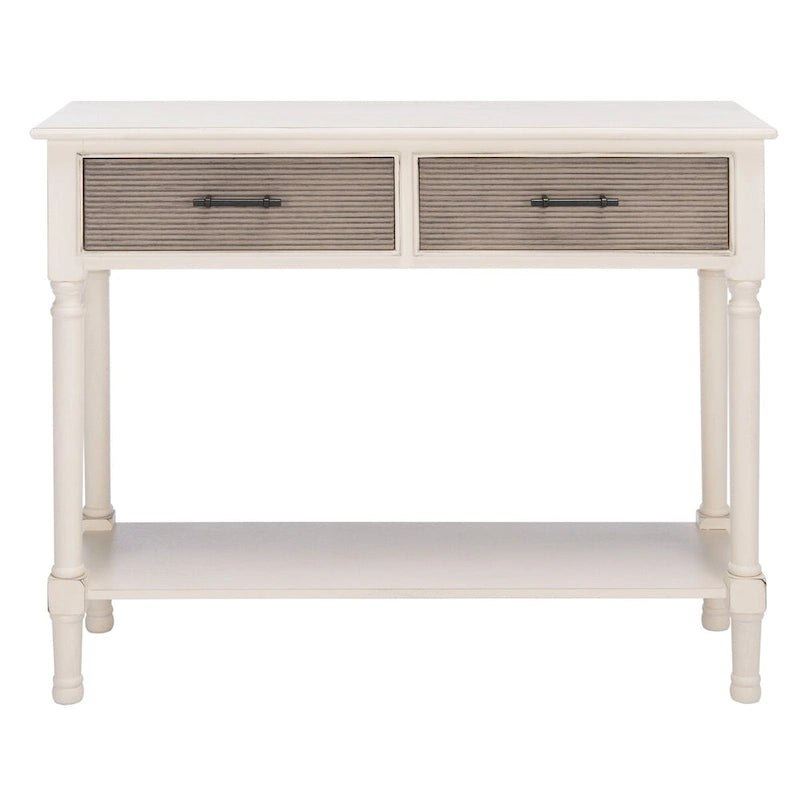 2-Drawer Console Table, Traditional Contemporary - 35.5"W x 13"D x 29.5"H