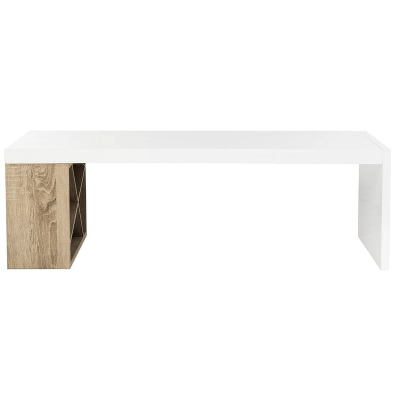 1-Drawer Console Table with Shelves, Contemporary Style