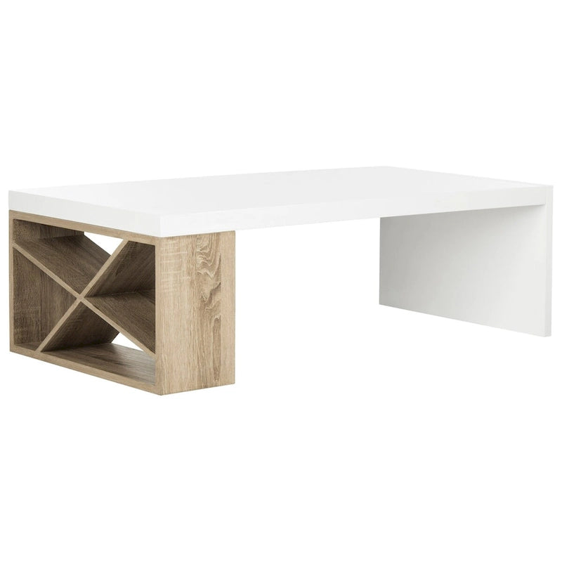 1-Drawer Console Table with Shelves, Contemporary Style