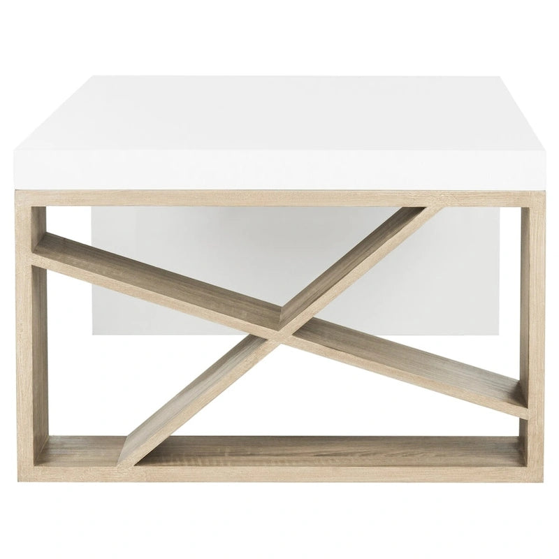1-Drawer Console Table with Shelves, Contemporary Style