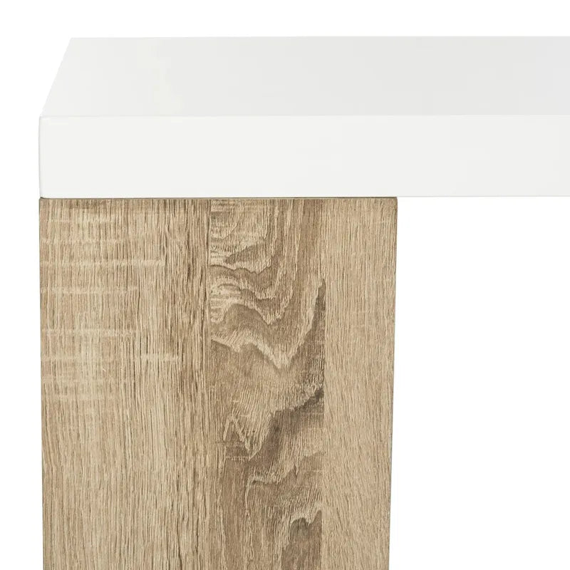 1-Drawer Console Table with Shelves, Contemporary Style