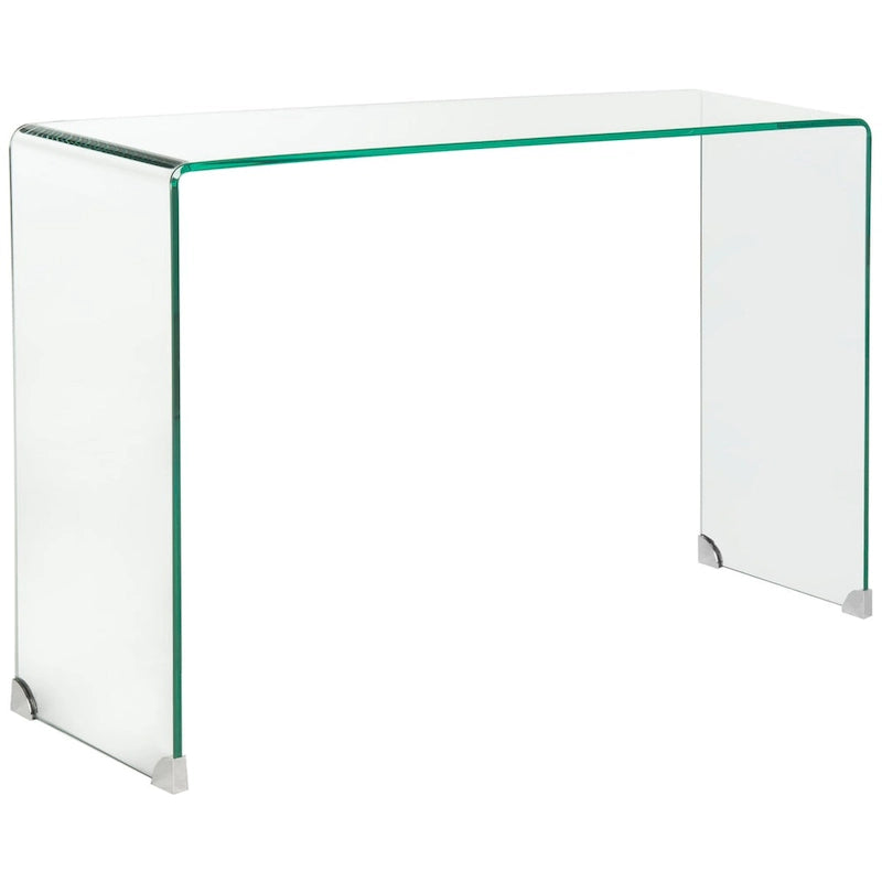 Clear Tempered Glass Console Table - 43.3"W x 13.8"D x 29.5"H