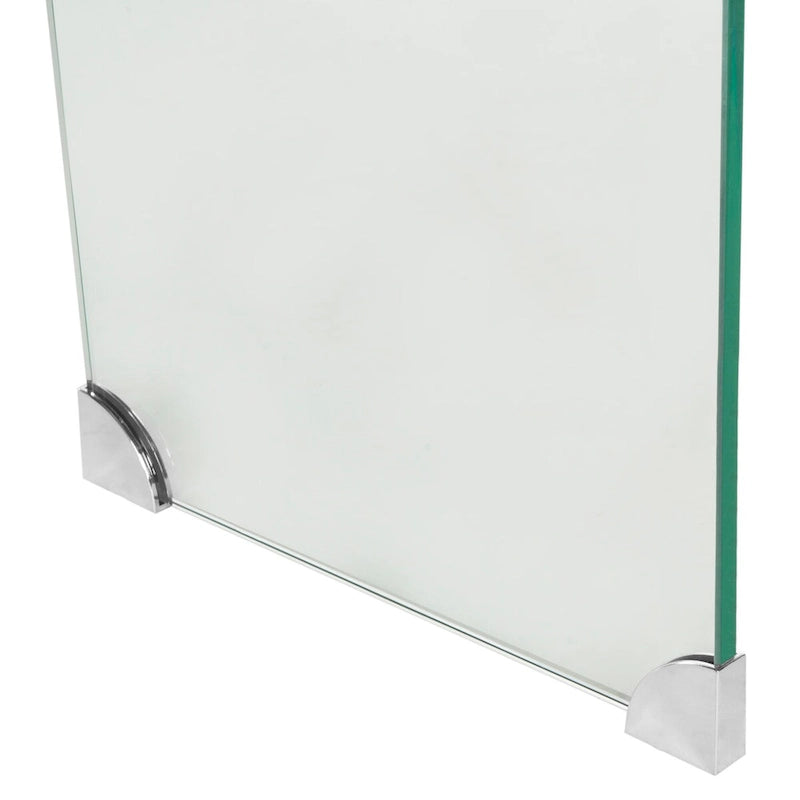 Clear Tempered Glass Console Table - 43.3"W x 13.8"D x 29.5"H