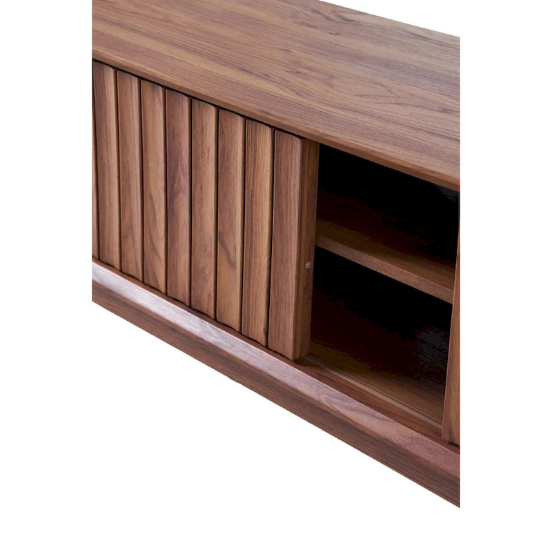 Farmhouse 58" Sliding Door TV Stand, Fits TVs up to 65" with Cable Management