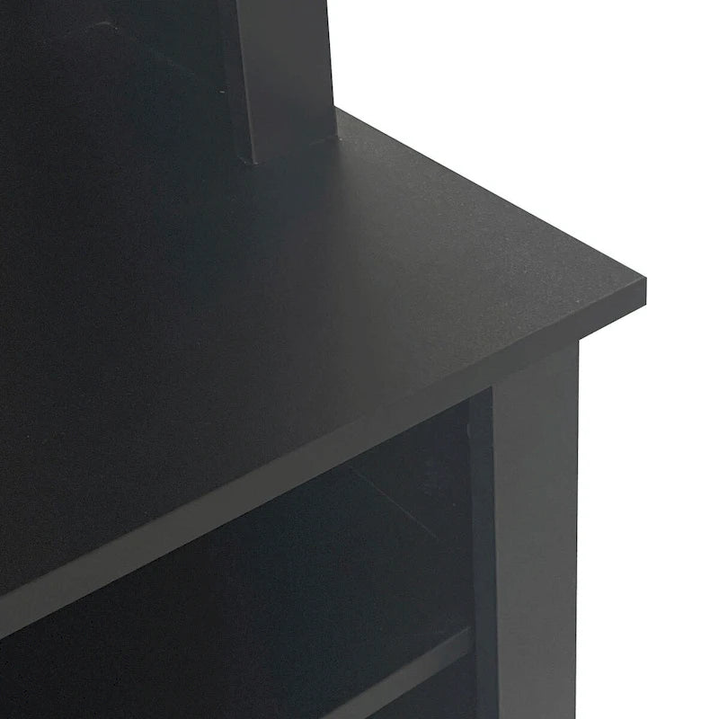 47.2 Wide Hall Tree with Bench and Shoe Storage: Multi-functional with 3 Hooks, Open Storage, Rectangle Shelves