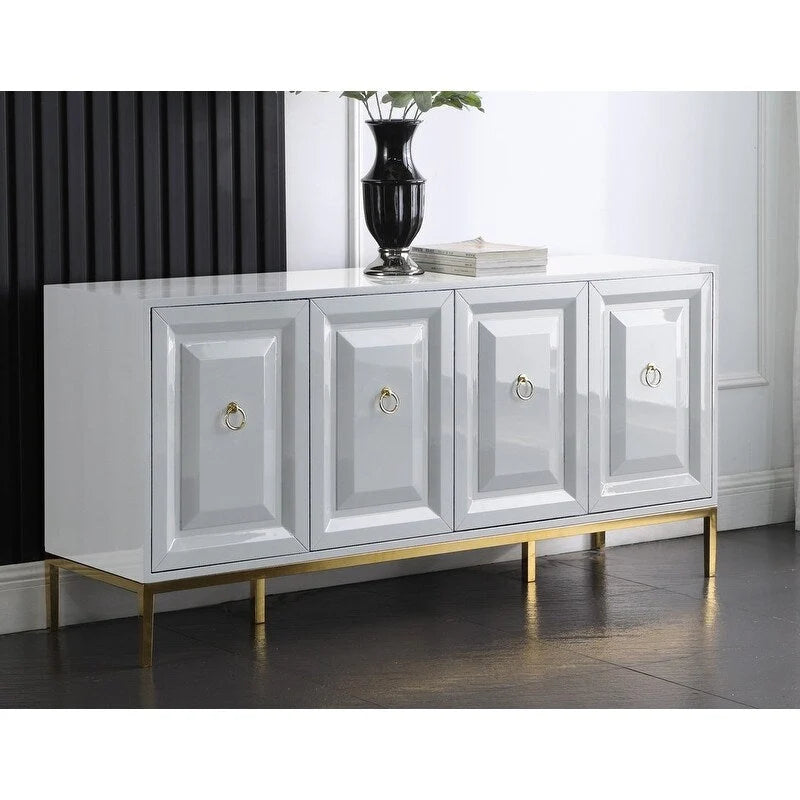 65" Lacquered 4-Door 1-Drawer Sideboard