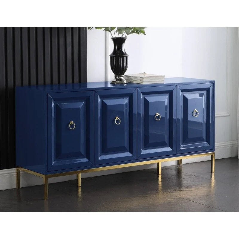 65" Lacquered 4-Door 1-Drawer Sideboard