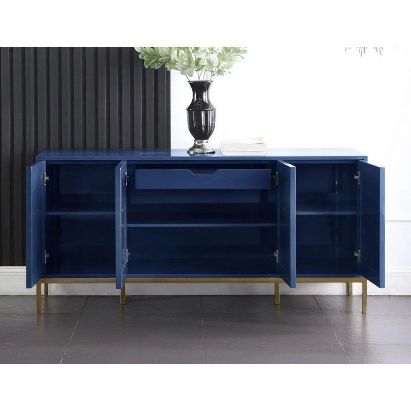 65" Lacquered 4-Door 1-Drawer Sideboard