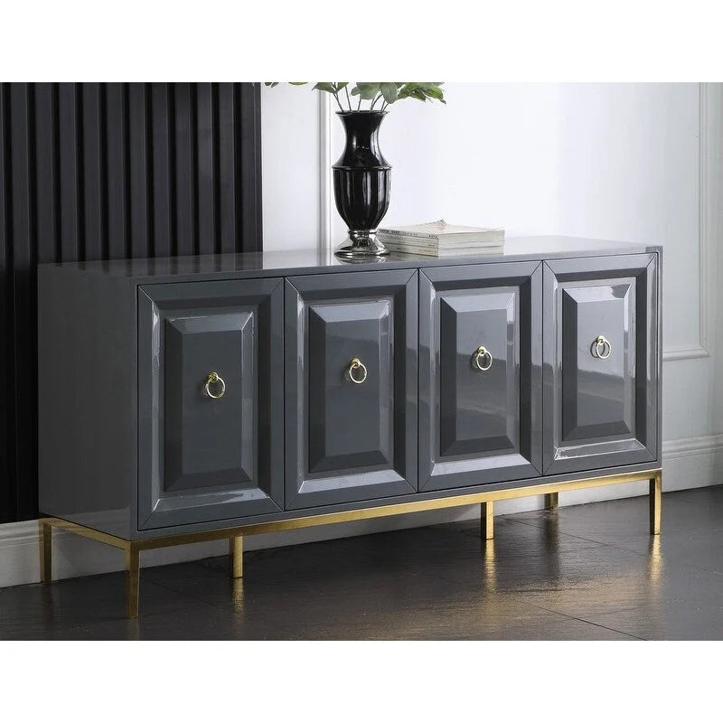 65" Lacquered 4-Door 1-Drawer Sideboard