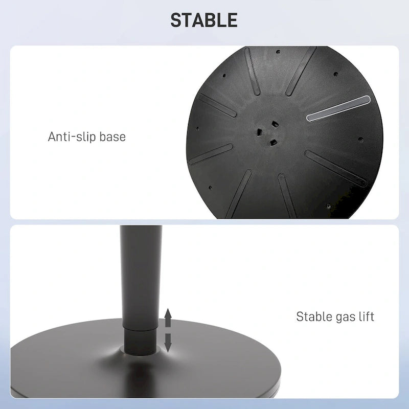 Ergonomic Backless Wobble Stool, Height Adjustable 22.2"-28.1"