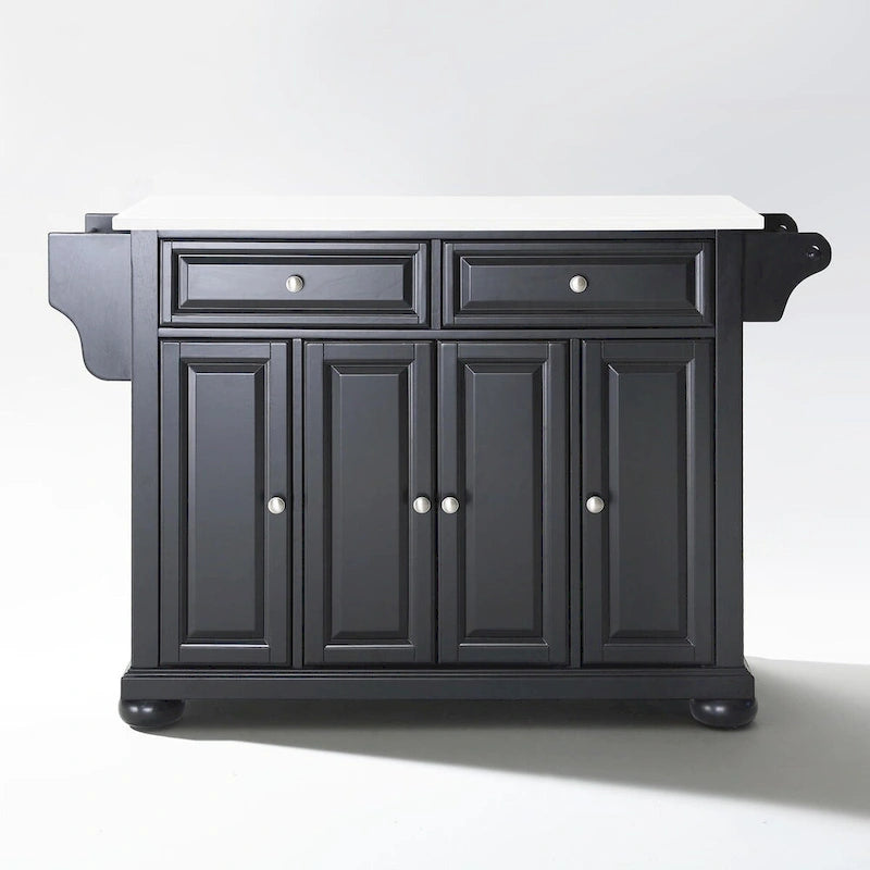 Îlot de cuisine/Chariot de cuisine pleine grandeur avec dessus en granit - 52"L x 18"P x 34"H