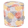 Pouf ottoman intérieur/extérieur, motif floral vif - 40,6 cm (L) x 40,6 cm (l) x 43,2 cm (H)