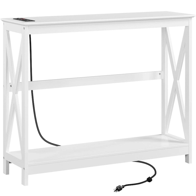 Table basse laquée de rangement latéral scandinave – 120 cm (L) x 60 cm (P) x 38 cm (H)