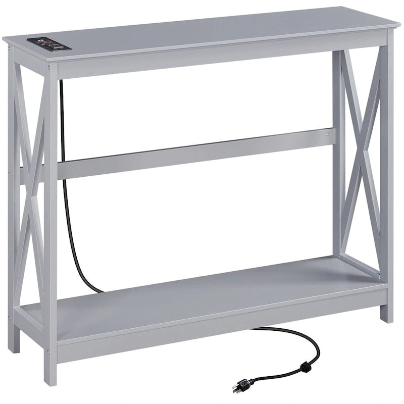 Table basse laquée de rangement latéral scandinave – 120 cm (L) x 60 cm (P) x 38 cm (H)