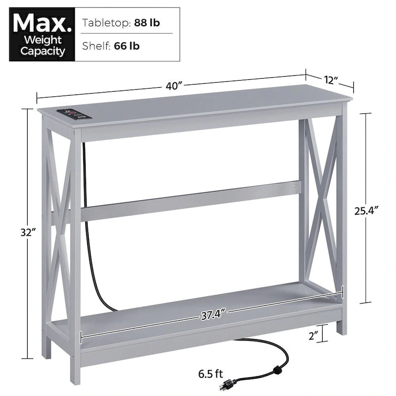 Table basse laquée de rangement latéral scandinave – 120 cm (L) x 60 cm (P) x 38 cm (H)