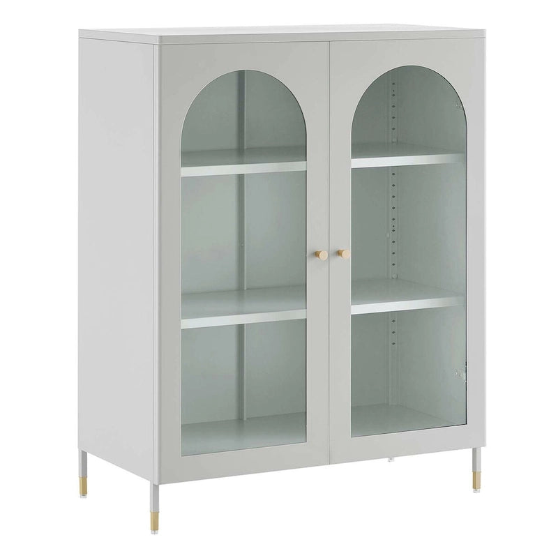 Accent Cabinet with Glass-Front Arched Doors