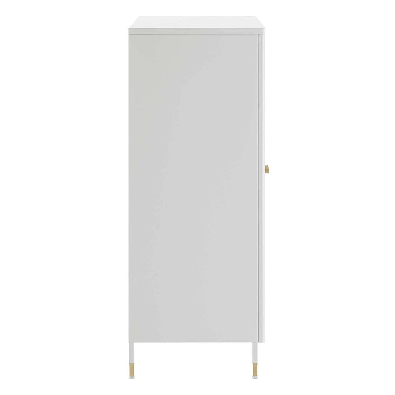 Accent Cabinet with Glass-Front Arched Doors