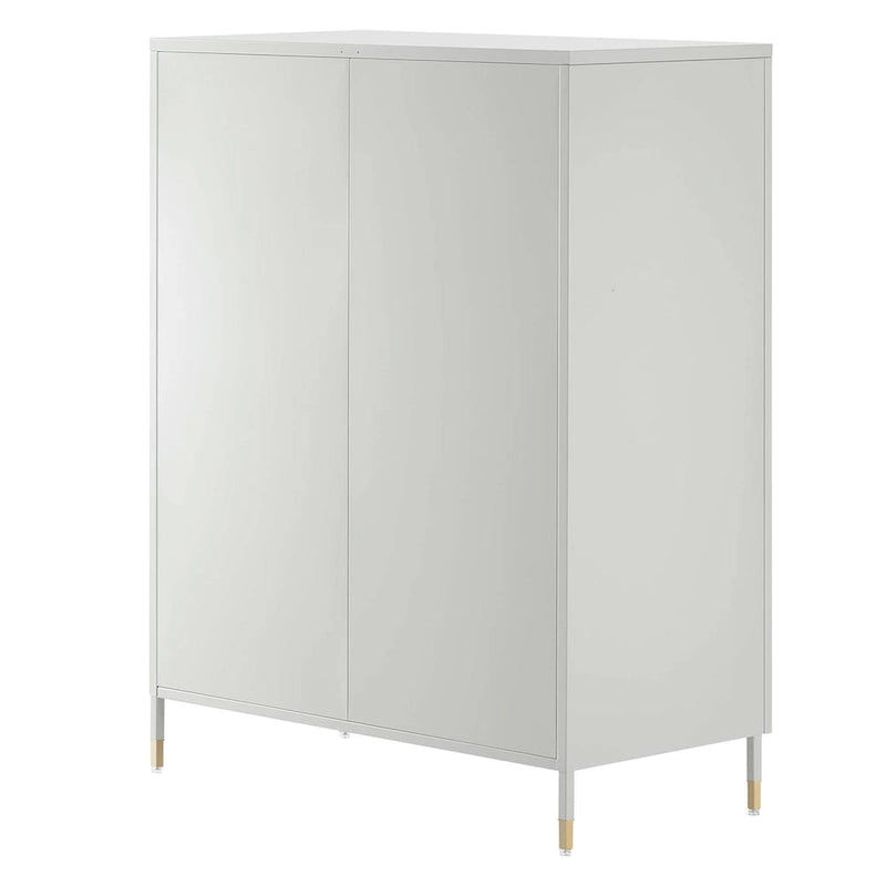 Accent Cabinet with Glass-Front Arched Doors
