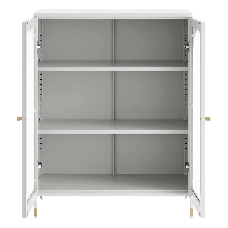 Accent Cabinet with Glass-Front Arched Doors