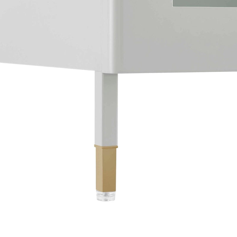 Accent Cabinet with Glass-Front Arched Doors