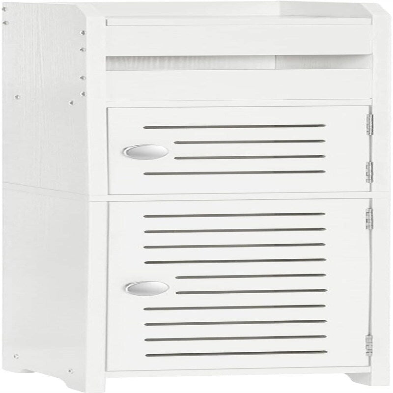 Meuble de rangement étroit pour salle de bain avec porte - 7,9P x 7,9L x 30,7H