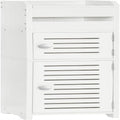 Meuble de rangement étroit pour salle de bain avec porte - 7,9P x 7,9L x 30,7H